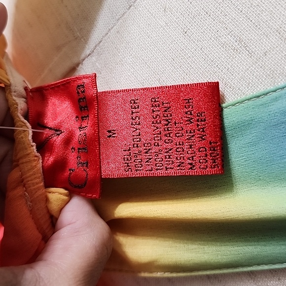 New! V Cristina Maxi Chiffon Summer Dress, Medium, "Sundance Mauna Loa" - Picture 8 of 8